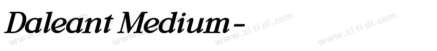 Daleant Medium字体转换